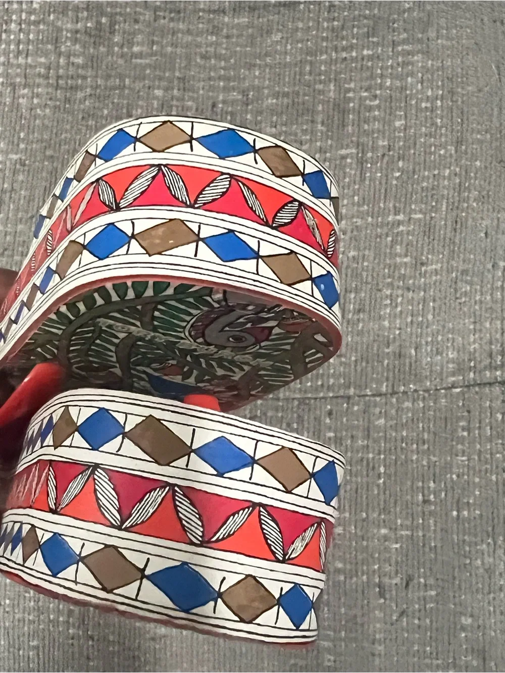 Tory Burch Red Strap Tropical Print Flip Flops